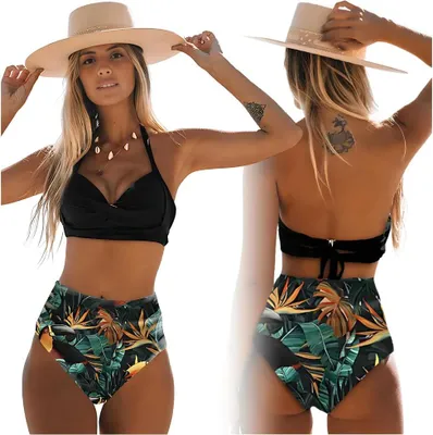 Zdjęcie produktu dla Strój kąpielowy dwuczęściowy kostium damski bikini boho wyszczuplający XL