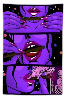 Produktbild von Hippie-Wandteppich, Trippy Smoke Kunst für Schlafzimmer und Wohnheim, Mandala Yoga Picknick Matte, ethnischer Wandbehang