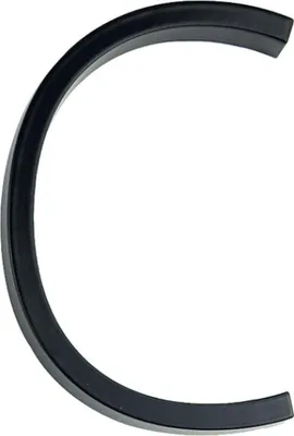 Produktbild von Jumada's – Schwarzer Buchstabe C – 125 mm – schwarze moderne Hausnummer – schwarze Hausnummer