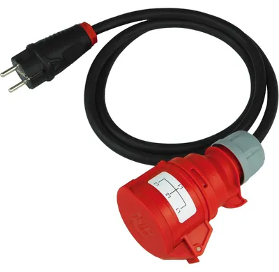 Productafbeelding van Meetadapter testadapter Schuko stekker naar 16A CEE-koppeling 5-polig
