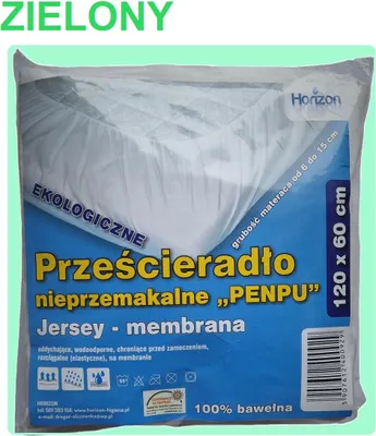 Obrázek produktu pro Voděodolné jerseyové chrániče do dětské postýlky s prémiovým napínacím páskem, 60 x 120 cm, zelené
