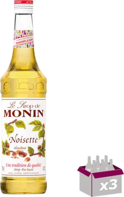 Produktbild von Lot de 3 Sirop Monin - Noisette - 70cL