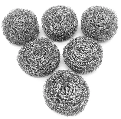 Imagen del producto de Set de 6 estropajos de acero inoxidable