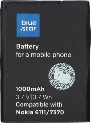 Immagine prodotto di BlueStar ricaricabile telefono batteria di ricambio Nokia 6111 N76 7500 Li-Ion 1000 mAh Analog BL-4B