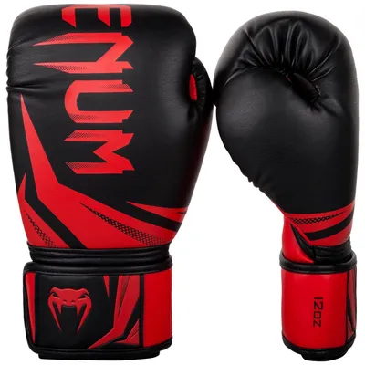Produktbild von Venum, Challenger 3.0 Boxhandschuhe, Unisex Erwachsene, 14 Oz, Schwarz/Rot