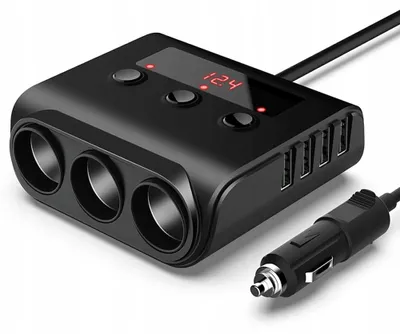 Produktbild von Zigarettenanzünder-Splitter 100W 4x USB 12V/24V Ladeadapter