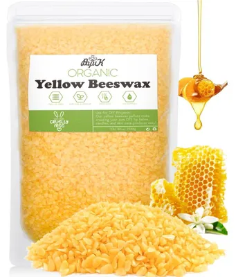 Produktbild von Gelbes Bienenwachs Pastillen 2.3KG für Kerzenherstellung & Kosmetik DIY