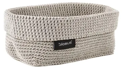Produktbild von blomus -TELA- Häkelkorb L aus Kunstfaser, Sand, Korb für Aufbewahrung, hochwerti
