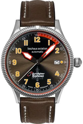 Produktbild von Bauhaus 2556-2 Herrenuhr Aviation BHA Eurofighter Automatik Dunkelbraun