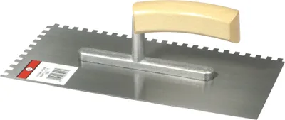 Produktbild von Glättekelle 280 x 130 mm / 6 x 6 mm gezahnt, Kaufmann®, blank