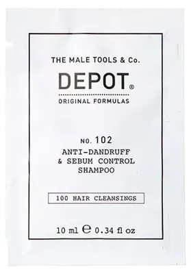 Obrázek produktu pro Depot, 100 Hair Cleansing No. 102, Botanical Complex, šampon na vlasy, proti lupům a tvorbě mazu, 10 ml