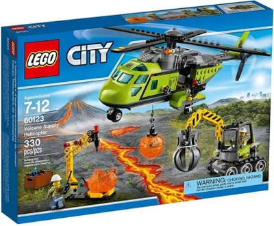 Zdjęcie produktu dla LEGO City Volcano Supply Helicopter, Zestaw do budowania, 7 lat(a), 330 szt.