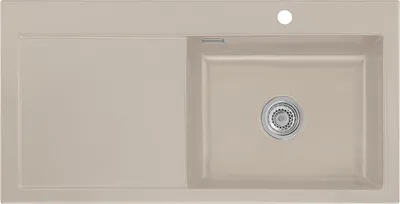 Produktbild von Flächenbündige Spüle MERA 100 SL F Fango Becken rechts mit Handbetätigung