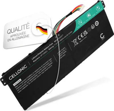 Image de CELLONIC 1x Batterie pour Ordinateur portable Compatible avec Acer Aspire 3 A315 Series, Aspire 3 A315-41, Aspire 3 A315-41G, AP16M5J - (4800mAh, 7.4V)