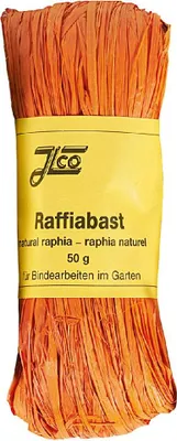 Produktbild von Raffiabast-Bund, orange (50 g)