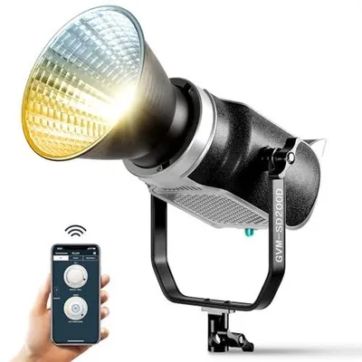 Zdjęcie produktu dla Lampa wideo LED 200W ze sterowaniem dmx bluetooth studijna 93000LUX