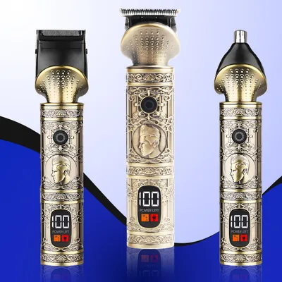 Produktbild von Profi Haarschneidemaschine Haars Trimmer 6in1, Rasierer Haarschneider, Herren Haartrimmer, Elektrische, LED Display, Metallgehäuse, Bartschneider Reto