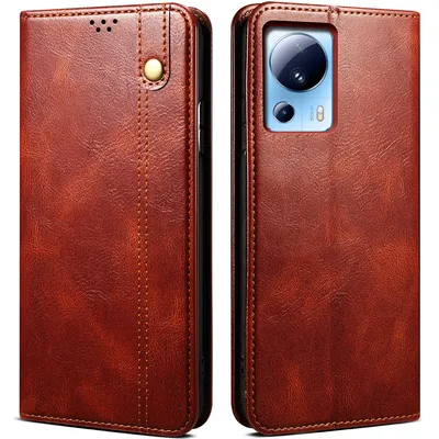 Obrázek produktu pro Pouzdro pro Xiaomi 13 Lite, kožené flip pouzdro peněženka s funkcí stojánku červené