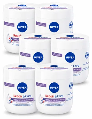Produktbild von 6 x NIVEA Bodycreme Repair & Care Sensitive - mit 10% Glycerin & Panthenol - 400 ml - Vorteilspackung - 6 Stücke
