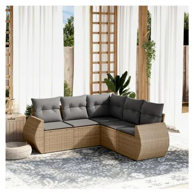 Produktbild von Gartenlounge mit Stauraum für Balkonmöbel, Rattan Sofa und Ecklounge