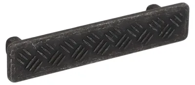 Imagen del producto de Manija para muebles de zamak. Distancia entre agujeros: 96 mm. Acabado en hierro , estilo vintage