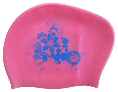 Produktbild von Badekappe für langes Haar, Badekappe, dehnbare und bequeme Badekappe, rot
