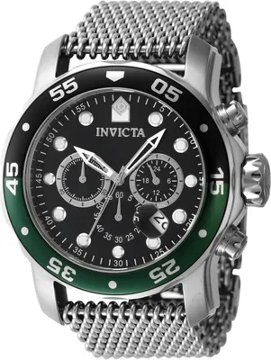 Obrázek produktu pro Invicta Pro Diver 47631 Pánské Hodinky - Quartz Hnutí - Nerezová Ocel s Černým Ciferníkem - 48 mm