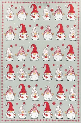 Produktbild von Geschirrtuch Wichtel, grau, Geschirrtücher, Mitbringsel Geschenkidee Tuch Weihnachtswichtel