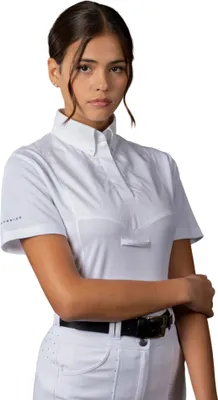 Image de Aubrion - Chemise Passant de cravate pour femme manches courtes ER1891 (M) (Blanc)