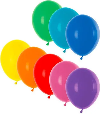 Produktbild von Bunte Luftballons aus Naturkautschuklatex, 50 Stück, Ø36cm, für Luft- und Heliumfüllung