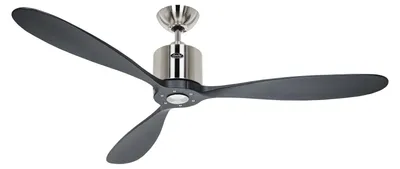 Produktbild von Energiespar Deckenventilator mit Fernbedienung Aeroplan Eco Chrom / Schwarz 132 cm
