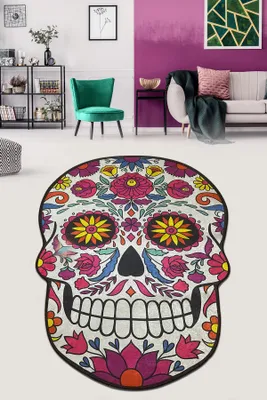 Produktbild von Mijolnir, Skull- CHL4996, Bunt, Badematten, 700 gr/m², 100% POLYESTER