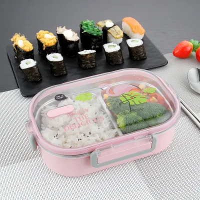 Obrázek produktu pro Bento Box, obědový box, kontejner na jídlo, obědový box z nerezové oceli, přenosný obědový box