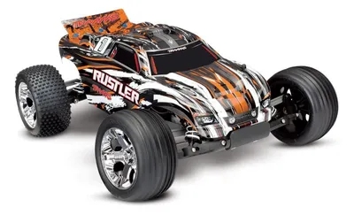 Produktbild von Traxxas Rustler orange RTR +12V-Lader+Akku 37054