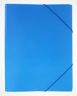 Produktbild von Blauer Eckspanner DIN-A4 aus Kunststoff mit Gummizug für sicheren Verschluss