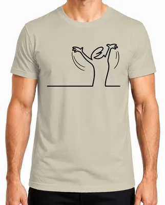 Imagen del producto de Camiseta para hombre con diseño "La Linea Balum Strichmännchen Osvaldo Cartoon Kult", color natural, talla M