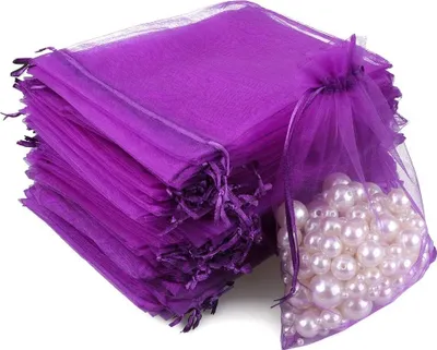 Produktbild von Organza Geschenkbeutel 100Stk Organzabeutel Schöne Säckchen Organzasäckchen für Gastgeschenke 10CM x15CM