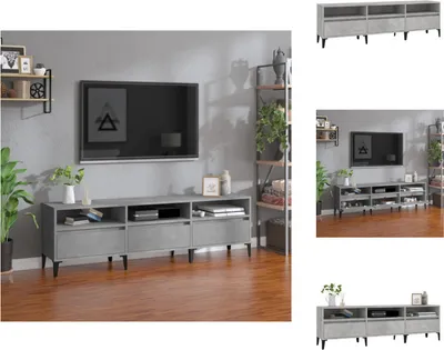 Produktbild von vidaXL TV-Schrank Betongrau 150x30x44,5 cm Holzwerkstoff -  TV-Möbel