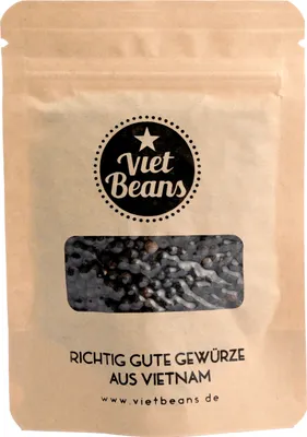 Produktbild von Wilder Urwaldpfeffer - Ganze schwarze Pfefferbeeren für Pfeffermühle - Pfefferkörner ganz - Zitronenpfeffer - Zitruspfeffer - 50g