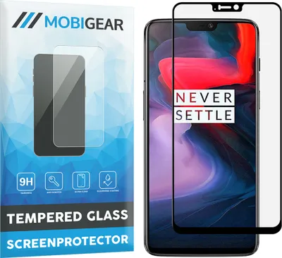 Produktbild von Mobigear Premium  OnePlus 6 Panzerglas Gehärtetes Glas Displayschutz - Hüllenfreundlich - Schwarz