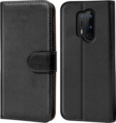 Produktbild von Conie Klapp Tasche für OnePlus 8 Pro Kartenfach Rundumschutz Hülle in Schwarz