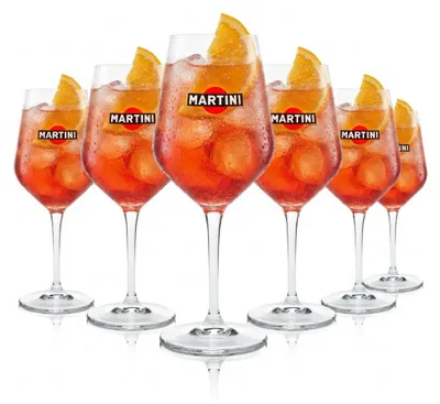 Produktbild von 6x Martini Royale Glas 0,4l Wein Gläser On Ice Wermut Cocktail Ballon Longdrink