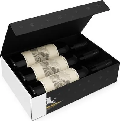 Image de Boîte cadeau de Noël pliable Premium Noir  SCHNEEG 360x260x93mm