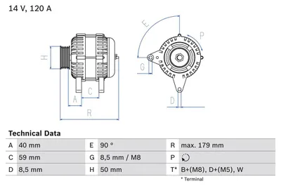 Produktbild von BOSCH 0 986 038 950 Generator x