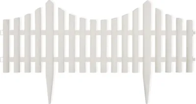 A white picket fence border.