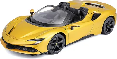 Image de Bburago 18-16016 - Maquette de voiture - Ferrari SF90 Spider (or, échelle 1:18)
