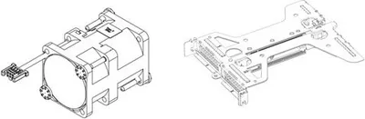 Zdjęcie produktu dla DELL 330-BCVV, Zestaw do montażu, PowerEdge R360, Riser Config 2 Butterfly Gen4 Riser (x8/x8