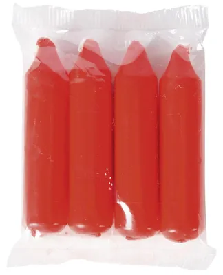 Image de Bougie de l'Avent 10cm Ø2,2cm rouge 4 packs