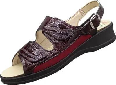 Produktbild von Algemare 4672 Sandaletten für Damen Bordeaux (Größe: 35)