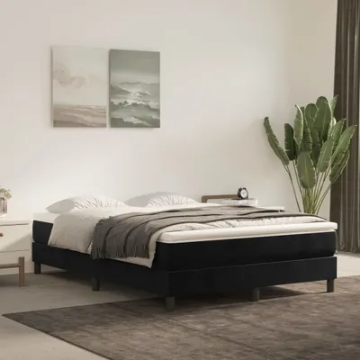 Produktbild von vidaXL Taschenfederkernmatratze Mittel Schwarz 140x190x20 cm Samt